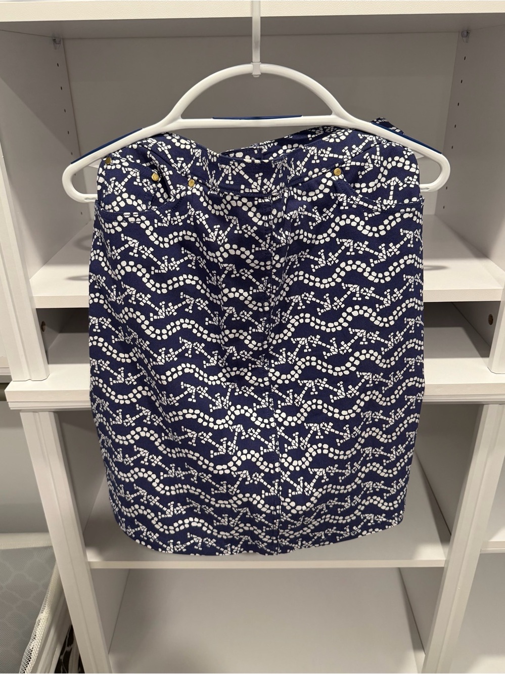 hearts of palm Navy and White anchor print skort